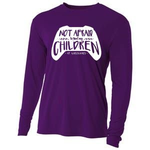 Not Afraid To Beat My Children At Video Games Cooling Performance Long Sleeve Crew