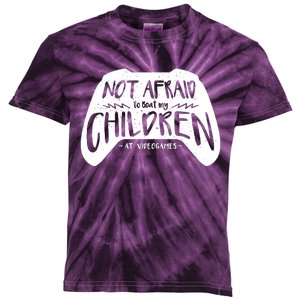 Not Afraid To Beat My Children At Video Games Kids Tie-Dye T-Shirt