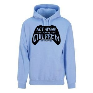 Not Afraid To Beat My Children At Video Games Unisex Surf Hoodie