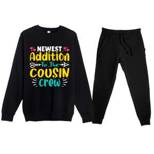 Newest Addition To The Cousin Crew Gift Premium Crewneck Sweatsuit Set