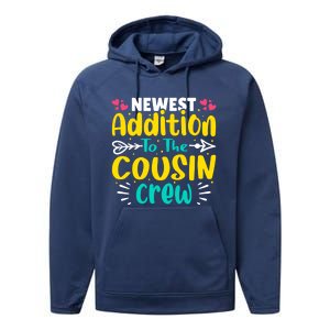 Newest Addition To The Cousin Crew Gift Performance Fleece Hoodie