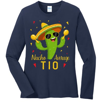 Nacho Average Tio Uncle Cinco De Mayo Fiesta Party Ladies Long Sleeve Shirt