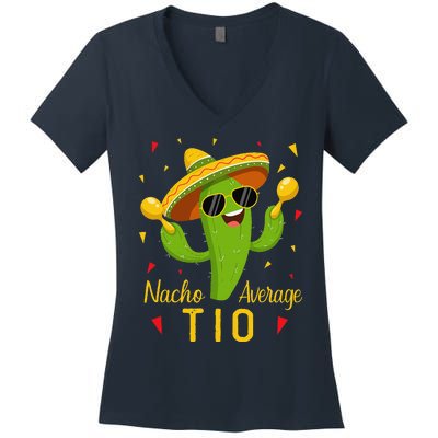 Nacho Average Tio Uncle Cinco De Mayo Fiesta Party Women's V-Neck T-Shirt