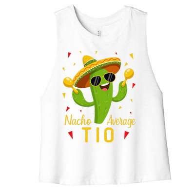 Nacho Average Tio Uncle Cinco De Mayo Fiesta Party Women's Racerback Cropped Tank