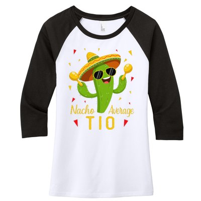 Nacho Average Tio Uncle Cinco De Mayo Fiesta Party Women's Tri-Blend 3/4-Sleeve Raglan Shirt