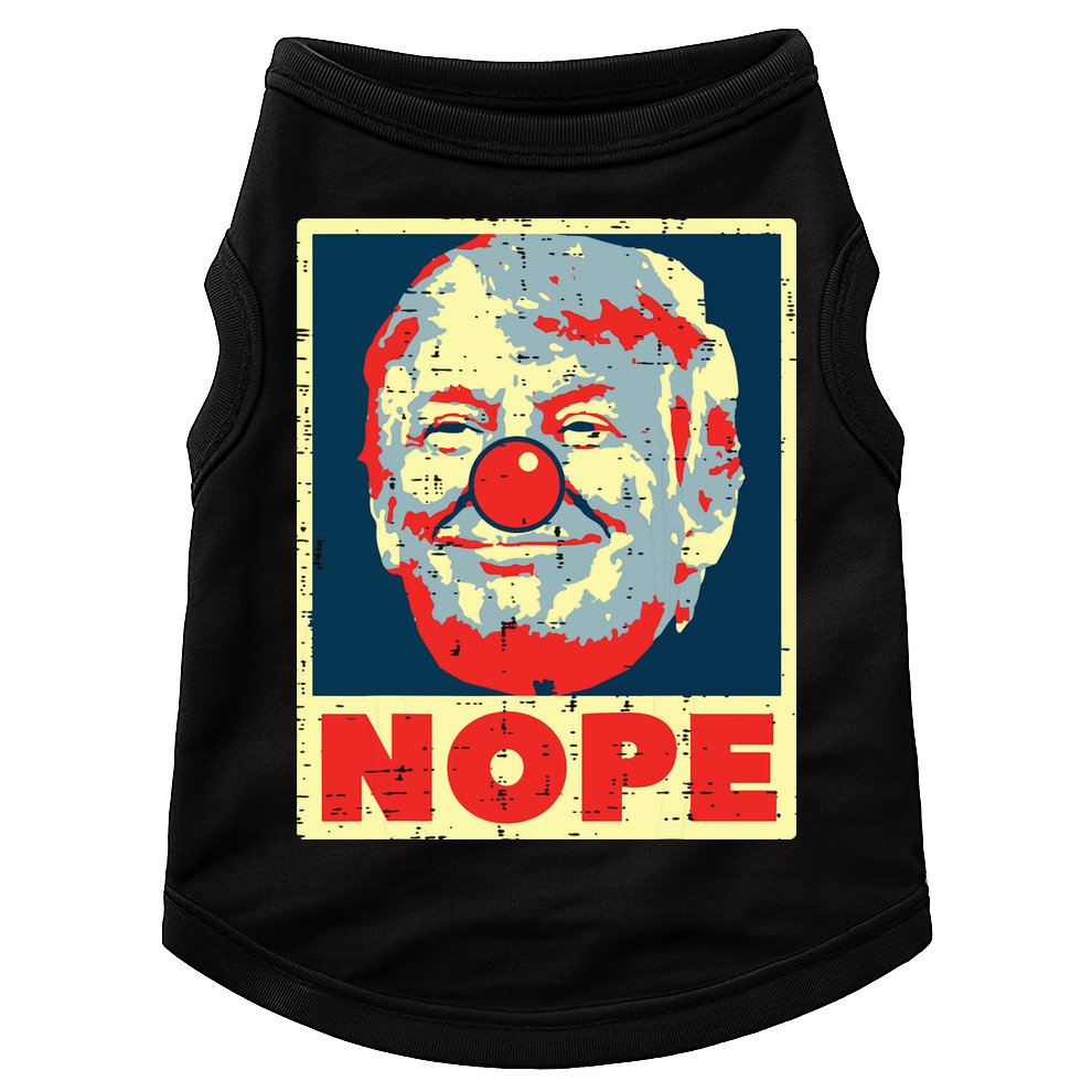 Nope Anti Trump Clown Vintage Retro Impeach No Donald Doggie Tank