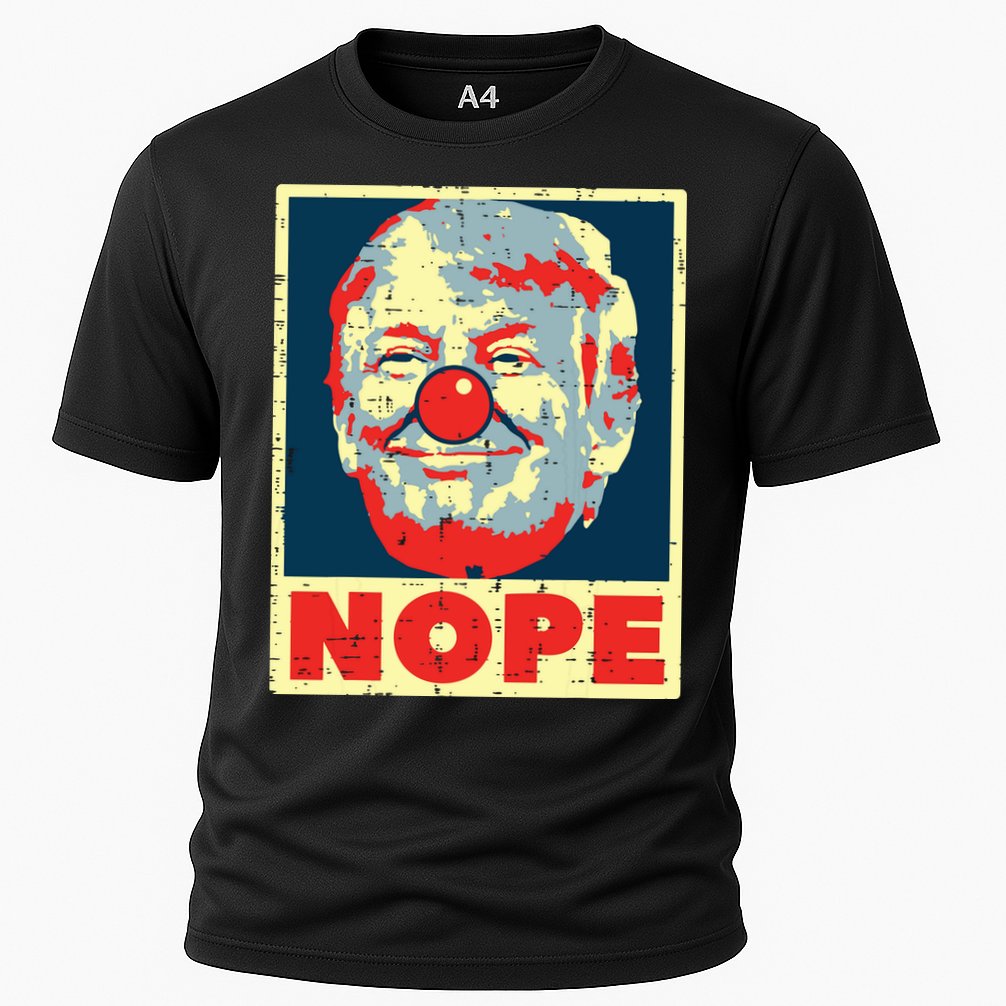 Nope Anti Trump Clown Vintage Retro Impeach No Donald Cooling Performance Crew T-Shirt