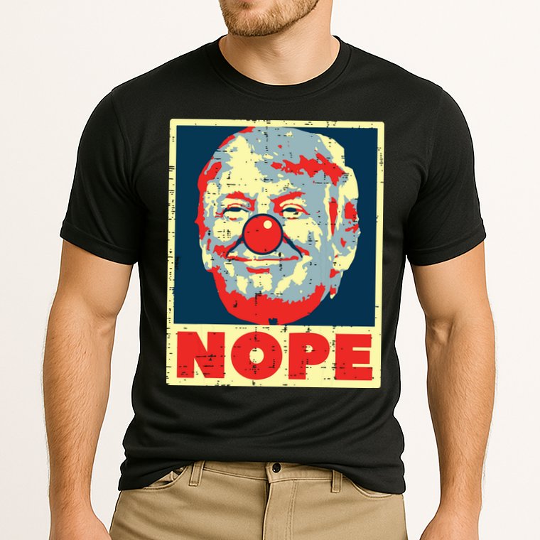 Nope Anti Trump Clown Vintage Retro Impeach No Donald Cooling Performance Crew T-Shirt
