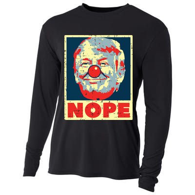 Nope Anti Trump Clown Vintage Retro Impeach No Donald Cooling Performance Long Sleeve Crew