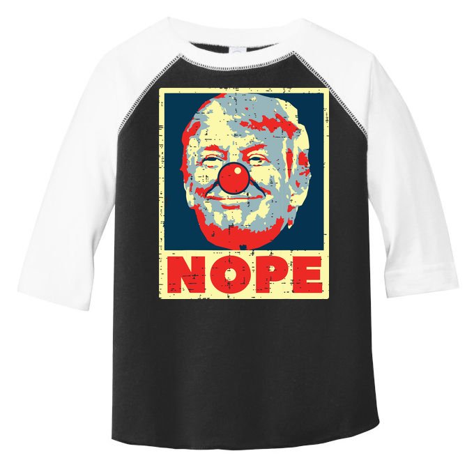 Nope Anti Trump Clown Vintage Retro Impeach No Donald Toddler Fine Jersey T-Shirt