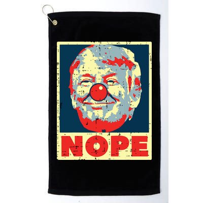 Nope Anti Trump Clown Vintage Retro Impeach No Donald Golf Towel
