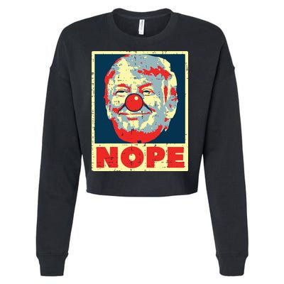 Nope Anti Trump Clown Vintage Retro Impeach No Donald Cropped Pullover Crew