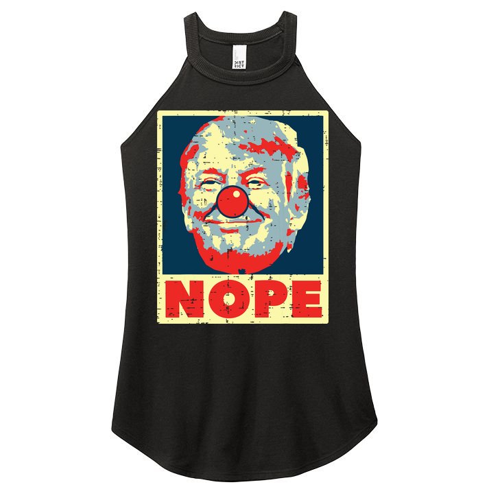 Nope Anti Trump Clown Vintage Retro Impeach No Donald Women's Perfect Tri Rocker Tank