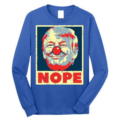 Nope Anti Trump Clown Vintage Retro Impeach No Donald Long Sleeve Shirt
