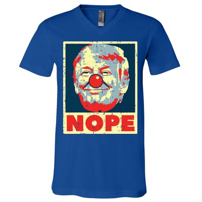 Nope Anti Trump Clown Vintage Retro Impeach No Donald V-Neck T-Shirt