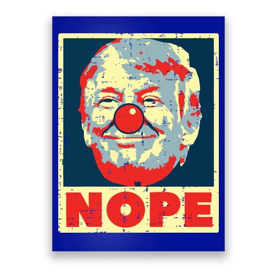 Nope Anti Trump Clown Vintage Retro Impeach No Donald Poster