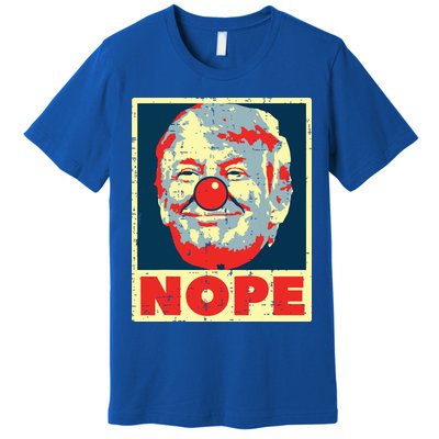 Nope Anti Trump Clown Vintage Retro Impeach No Donald Premium T-Shirt