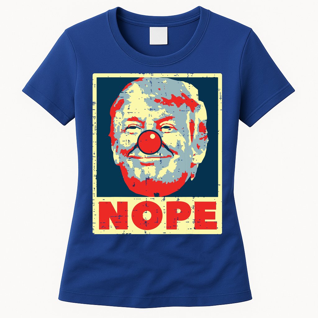 Nope Anti Trump Clown Vintage Retro Impeach No Donald Womens T-Shirt