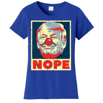 Nope Anti Trump Clown Vintage Retro Impeach No Donald Women's T-Shirt