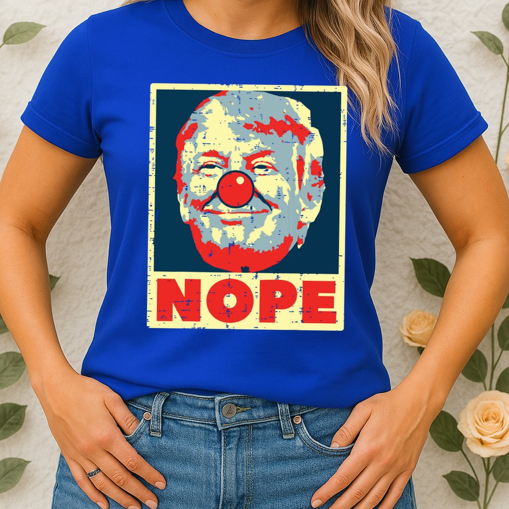 Nope Anti Trump Clown Vintage Retro Impeach No Donald Womens T-Shirt
