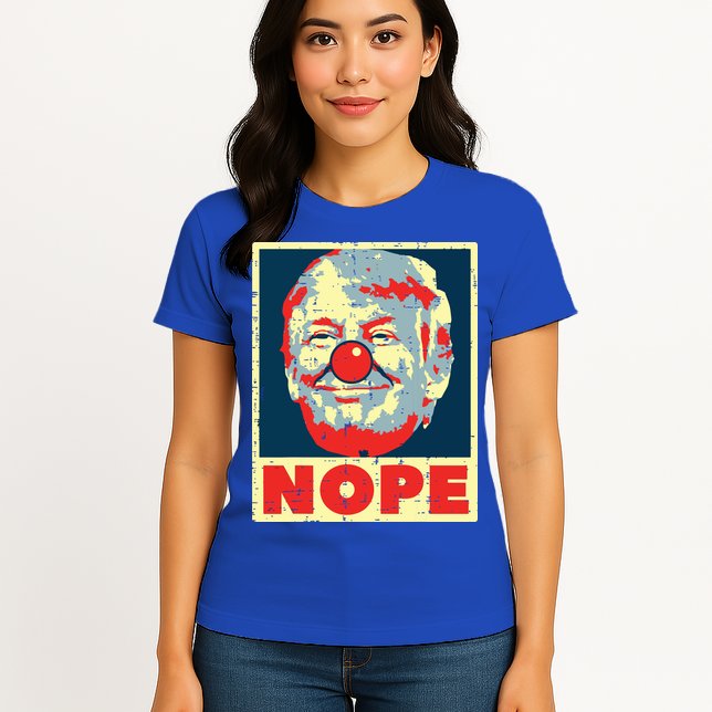 Nope Anti Trump Clown Vintage Retro Impeach No Donald Womens T-Shirt