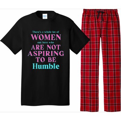 Not Aspiring To Be Humble Kamala Harris Feminist Message Pajama Set