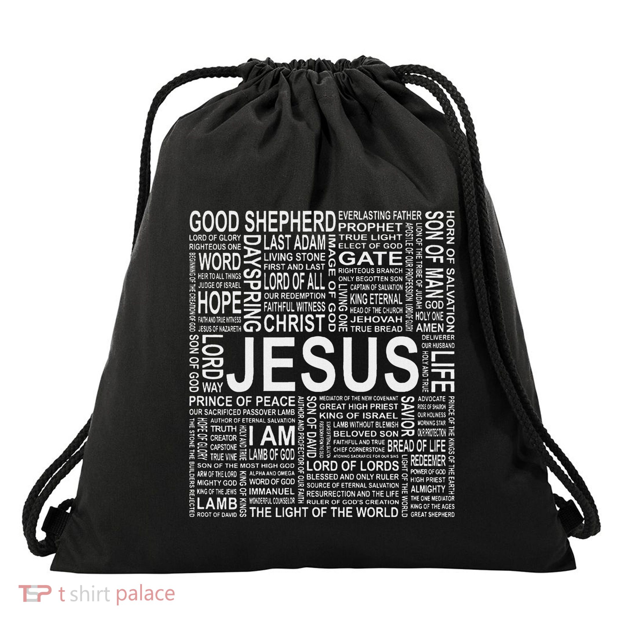 Names And Titles Of Jesus Christian Drawstring Bag