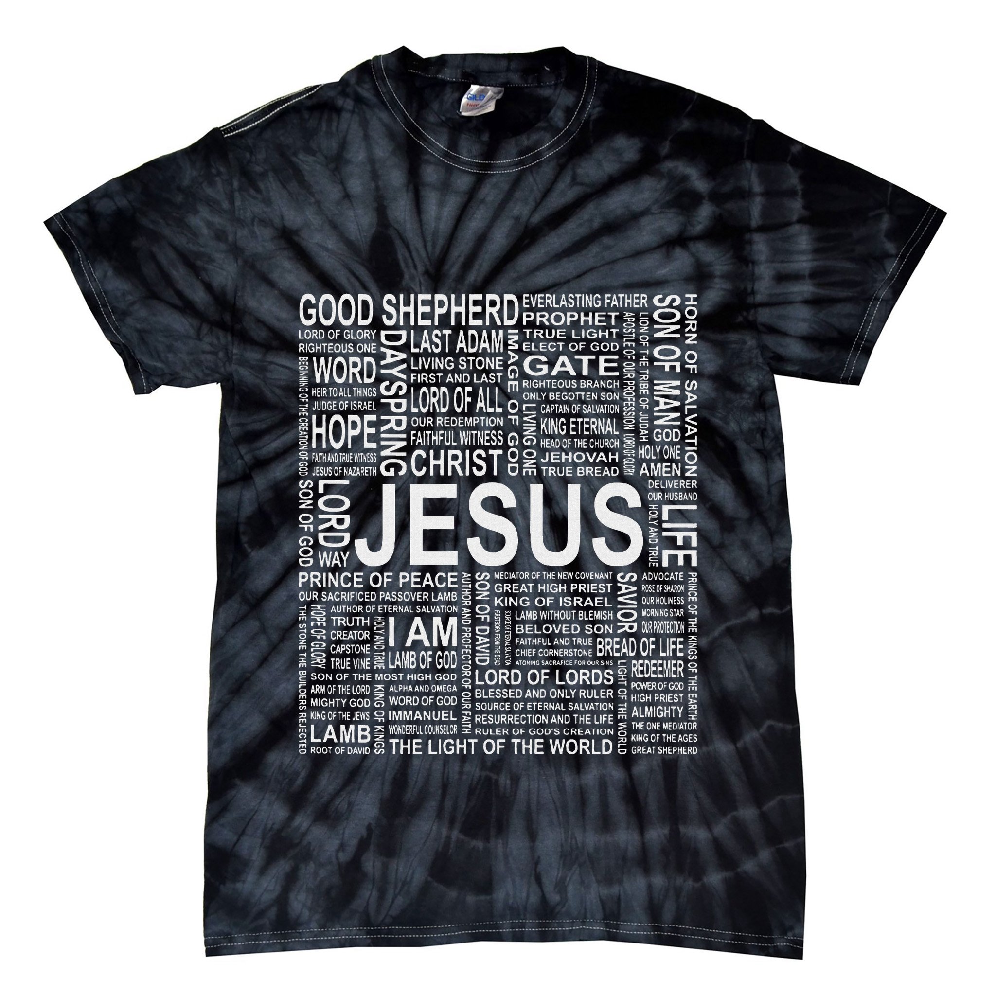 Names And Titles Of Jesus Christian Tie-Dye T-Shirt