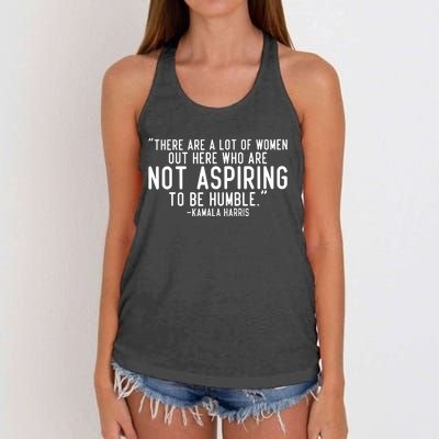 Not Aspiring To Be Humble Kamala Harris Women's Knotted Racerback Tank