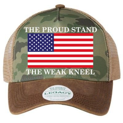 National Anthem The Proud Stand The Weak Kneel Legacy Tie Dye Trucker Hat