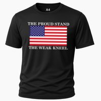 National Anthem The Proud Stand The Weak Kneel Cooling Performance Crew T-Shirt