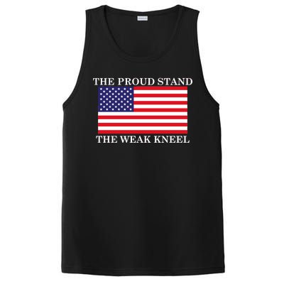 National Anthem The Proud Stand The Weak Kneel PosiCharge Competitor Tank