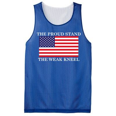 National Anthem The Proud Stand The Weak Kneel Mesh Reversible Basketball Jersey Tank