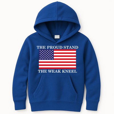 National Anthem The Proud Stand The Weak Kneel Kids Hoodie