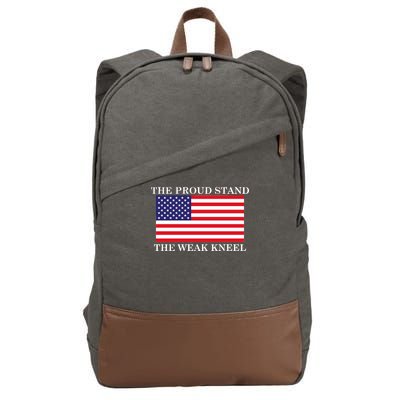 National Anthem The Proud Stand The Weak Kneel Cotton Canvas Backpack