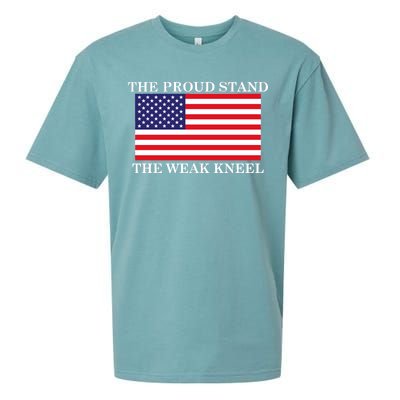 National Anthem The Proud Stand The Weak Kneel Sueded Cloud Jersey T-Shirt