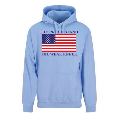 National Anthem The Proud Stand The Weak Kneel Unisex Surf Hoodie