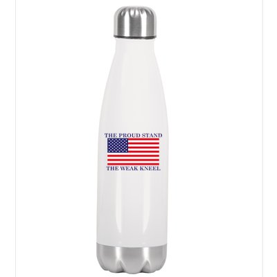 National Anthem The Proud Stand The Weak Kneel Stainless Steel Insulated Water Bottle