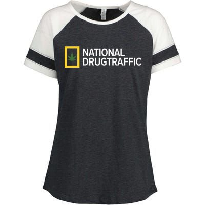 National Drug Traffic Parody Drug Enza Ladies Jersey Colorblock Tee