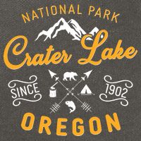 National Park Crater Lake Oregon Since 1902 Cotton Canvas Backpack
