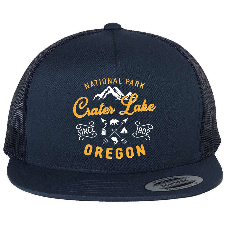 National Park Crater Lake Oregon Since 1902 Flat Bill Trucker Hat