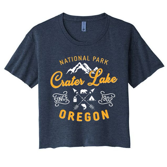 National Park Crater Lake Oregon Since 1902 Crop Top