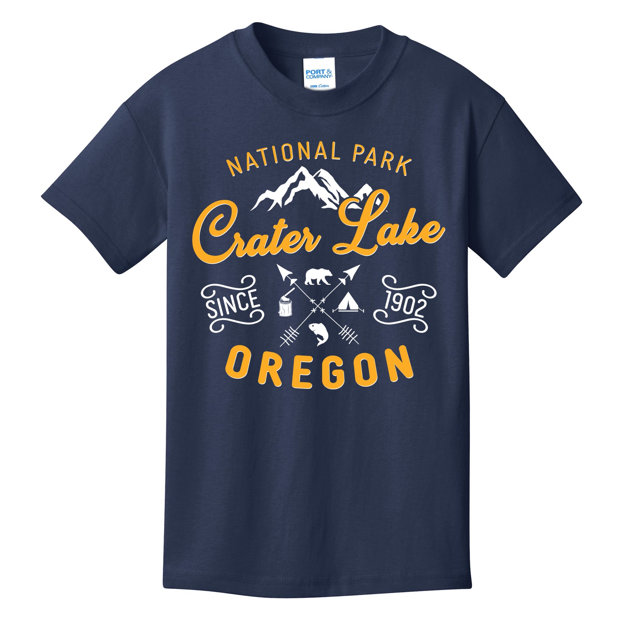 National Park Crater Lake Oregon Since 1902 Kids T-Shirt