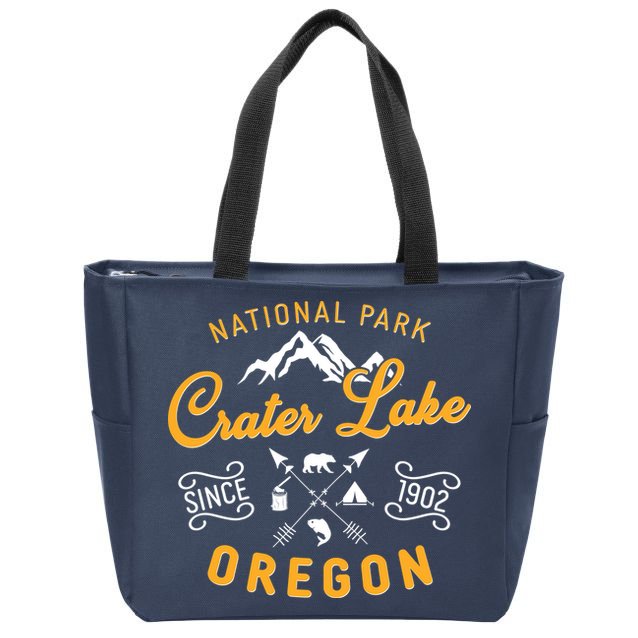 National Park Crater Lake Oregon Since 1902 Zip Tote Bag