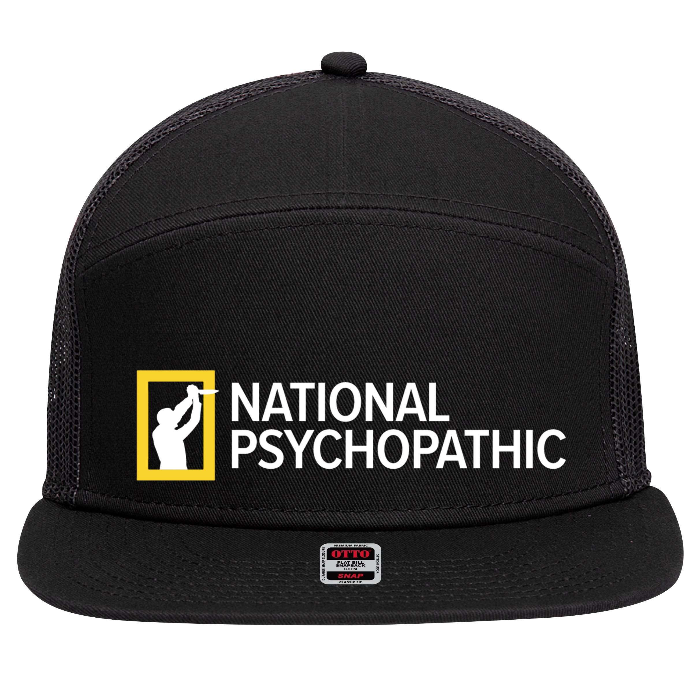 National Psychopathic 7 Panel Mesh Trucker Snapback Hat