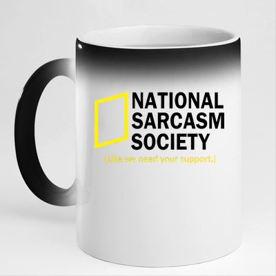 National Sarcasm Society 11oz Black Color Changing Mug