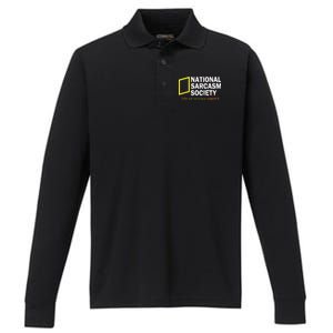 National Sarcasm Society Performance Long Sleeve Polo