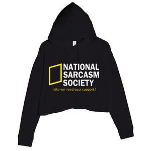 National Sarcasm Society Crop Fleece Hoodie