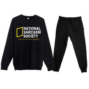 National Sarcasm Society Premium Crewneck Sweatsuit Set