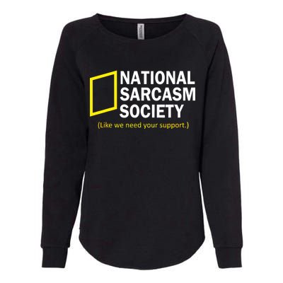 National Sarcasm Society Womens California Wash Sweatshirt